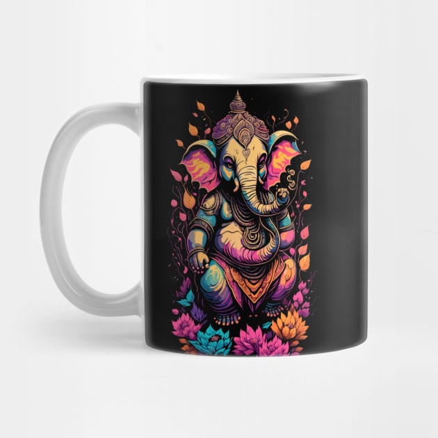 Vibrant Ganapati Elephant festival Design by Ravenglow